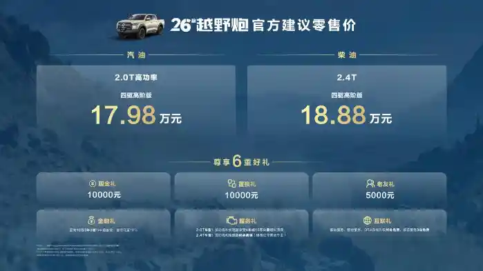 2026款长城炮震撼登场：实力升级，售价仅9.98万起