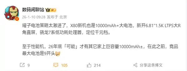 10000mAh大电池加持!荣耀X80强势来袭,千元机续航新标杆