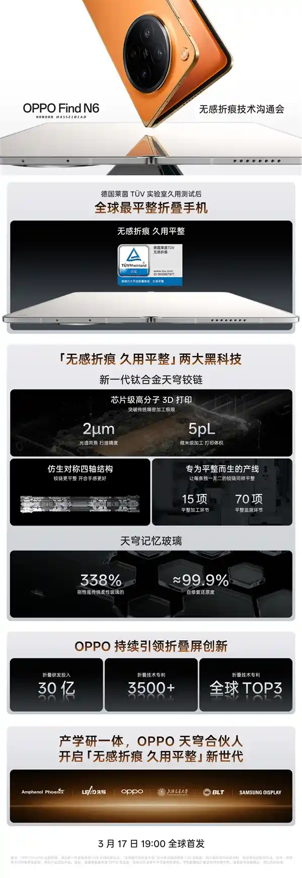 折叠屏技术新突破：OPPO Find N6 颠覆性无感折痕屏问世